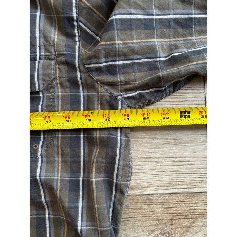 The North Face Mens Plaid Button Down Shirt Brown Olive Green M Gorpcore